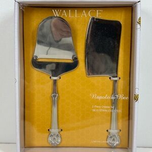 New Wallace Napoleon Bee 2 Piece Cheese set 18/10 Stainless Steel NIB